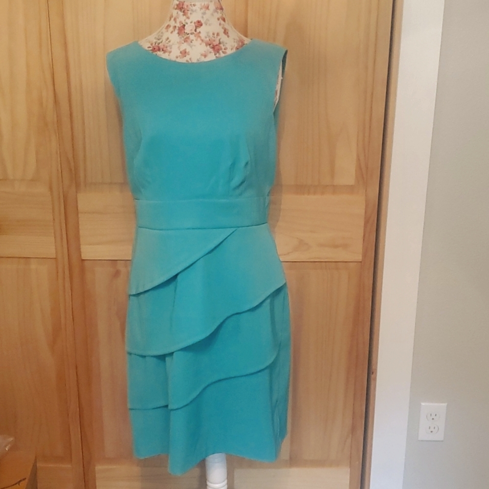 Turquoise layered dress